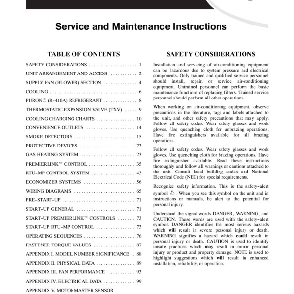 Step Right Up Appliance Service Manuals