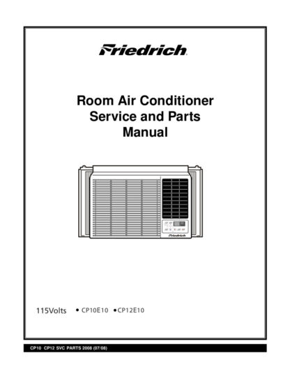 Friedrich Air Conditioner Service Manual 35