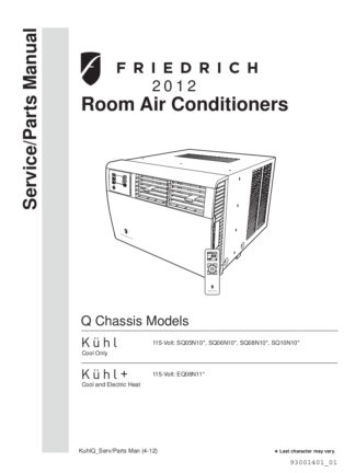 Friedrich Air Conditioner Service Manual 43