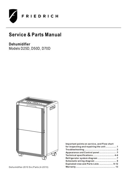 Friedrich Air Conditioner Service Manual 44