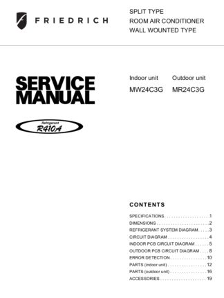 Friedrich Air Conditioner Service Manual 18