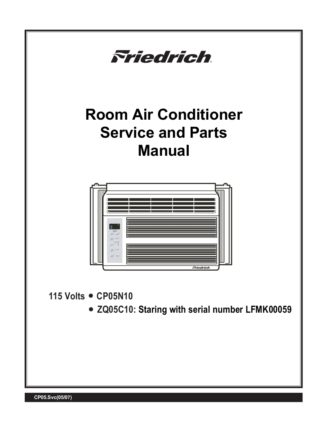 Friedrich Air Conditioner Service Manual 33