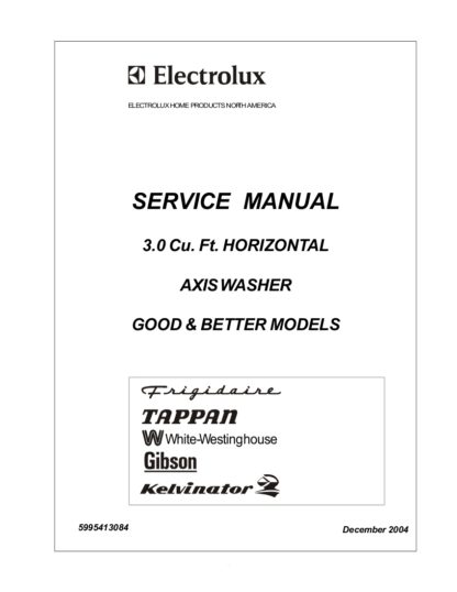 Frigidaire Washer Service Manual 03