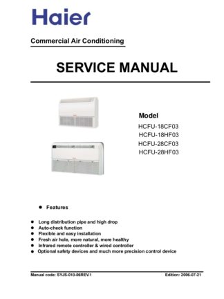 Haier Air Conditioner Service Manual 18
