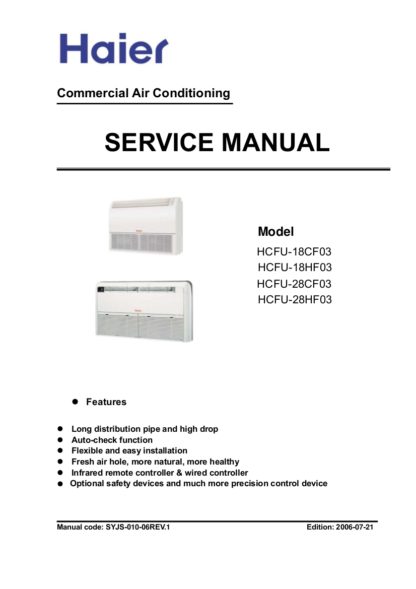 Haier Air Conditioner Service Manual 18