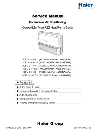 Haier Air Conditioner Service Manual 24