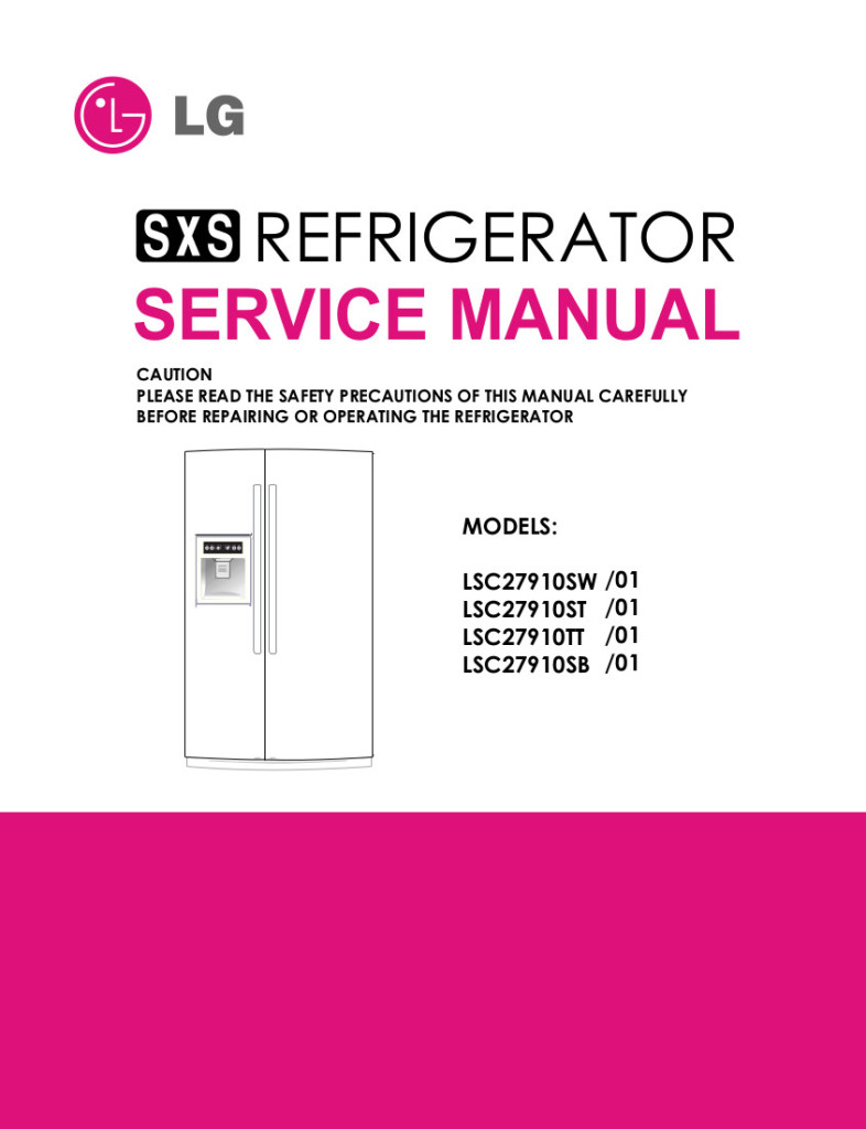 LG Refrigerator Service Manual LSC27910