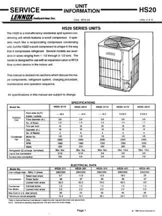 Lennox Air Conditioner Service Manual 18