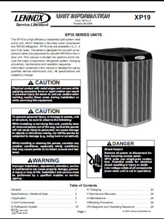 Lennox Air Conditioner Service Manual 69