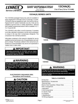 Lennox Air Conditioner Service Manual 74