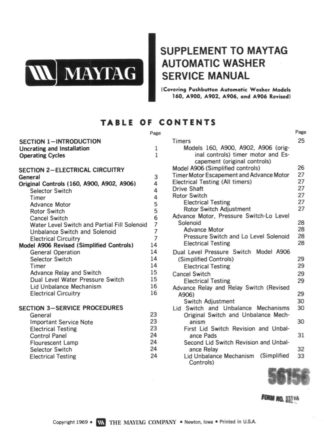Maytag Washer Service Manual 26