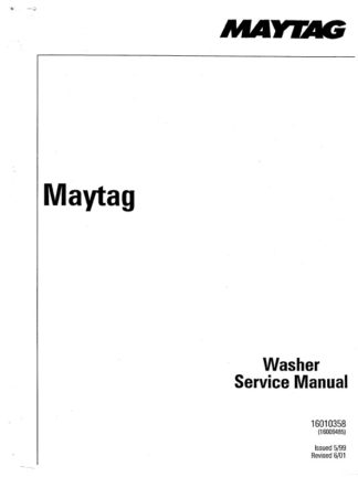 Maytag Washer Service Manual 4