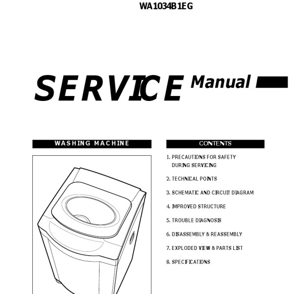 Step Right Up Appliance Service Manuals