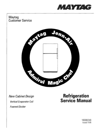 Admiral Refrigerator Service Manual 2