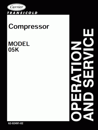 Carrier Compressor Service Manual 2