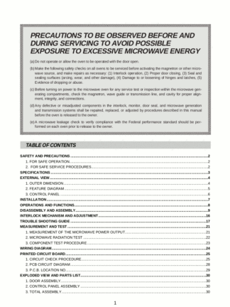 Electrolux Microwave Oven Service Manual 03