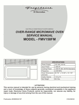 Frigidaire Microwave Oven Service Manual 06