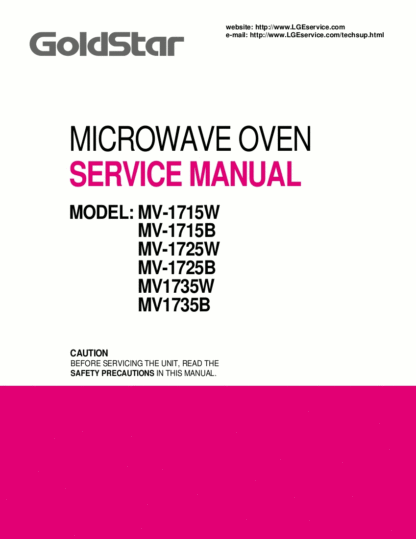 Goldstar Microwave Oven Service Manual 09