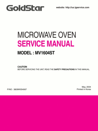 Goldstar Microwave Oven Service Manual 10