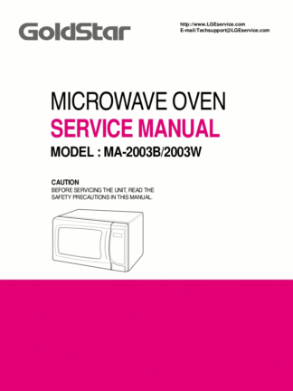 Goldstar Microwave Oven Service Manual 11