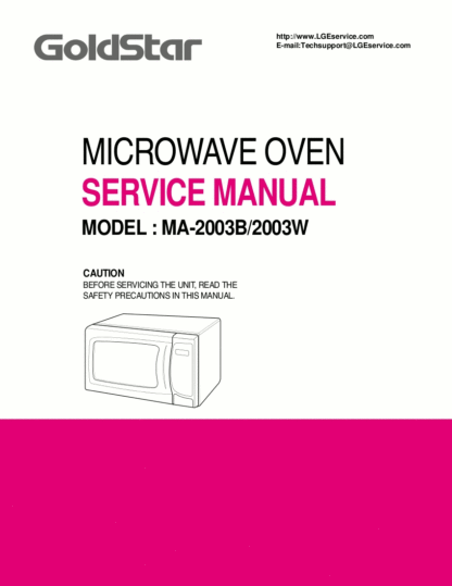 Goldstar Microwave Oven Service Manual 11