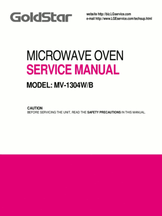 Goldstar Microwave Oven Service Manual 13