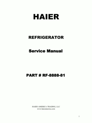 Haier Refrigerator Service Manual 62
