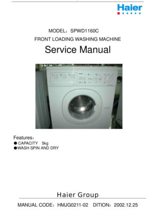 Haier Washer Service Manual 18