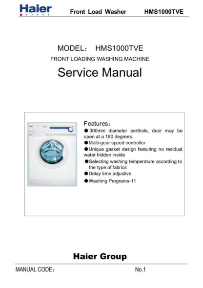 Haier Washer Service Manual 41