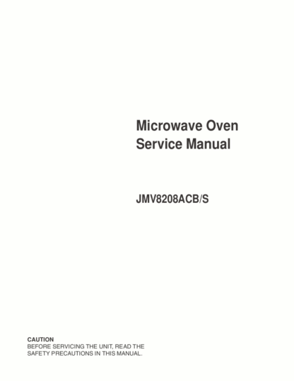 Jenn-Air Microwave Oven Service Manual 02