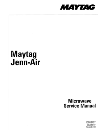 Jenn-Air Microwave Oven Service Manual 08