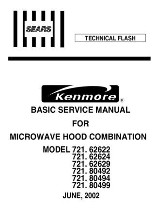 Kenmore Microwave Oven Service Manual 01