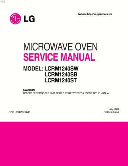 LG Microwave Oven Service Manual 05