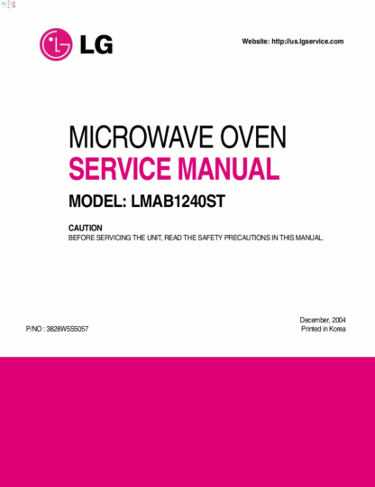 LG Microwave Oven Service Manual 06