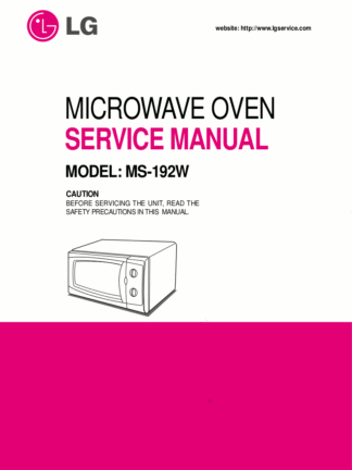 LG Microwave Oven Service Manual 100