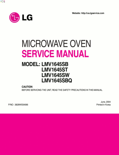 LG Microwave Oven Service Manual 12