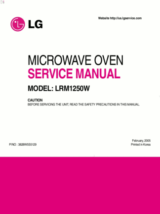 LG Microwave Oven Service Manual 23