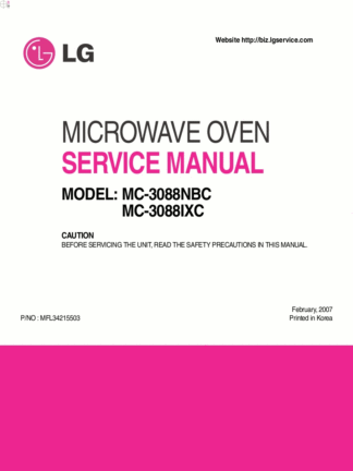 LG Microwave Oven Service Manual 35