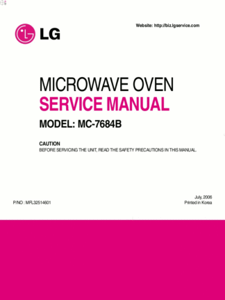 LG Microwave Oven Service Manual 37