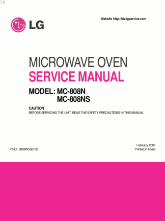 LG Microwave Oven Service Manual 38