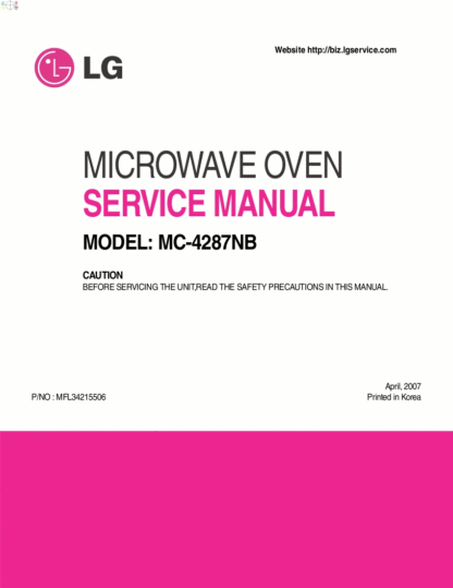 LG Microwave Oven Service Manual 39