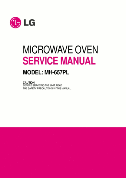 LG Microwave Oven Service Manual 47
