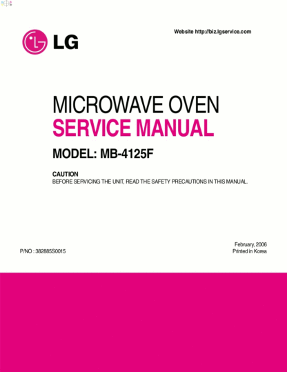 LG Microwave Oven Service Manual 49