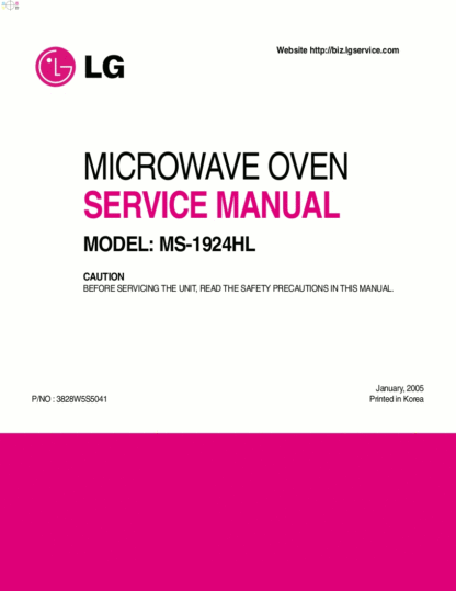 LG Microwave Oven Service Manual 52