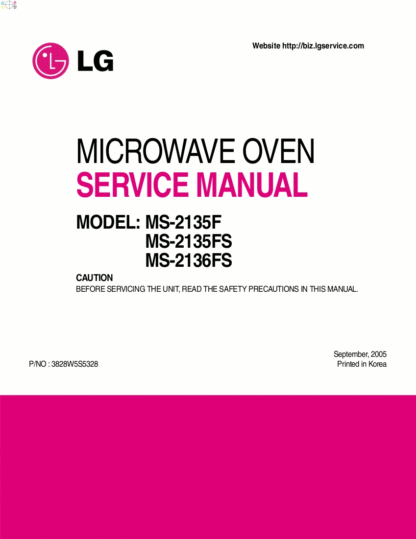 LG Microwave Oven Service Manual 58
