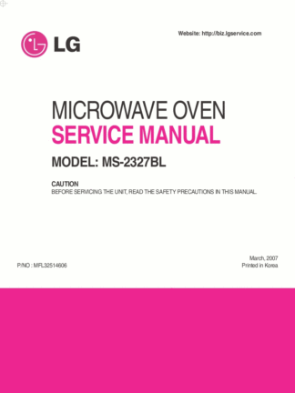 LG Microwave Oven Service Manual 60
