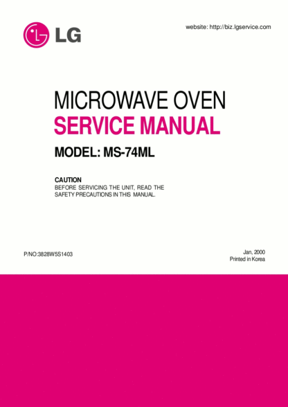 LG Microwave Oven Service Manual 64