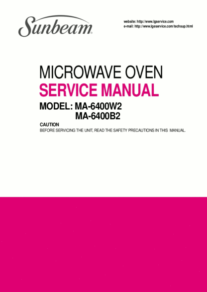 LG Microwave Oven Service Manual 65
