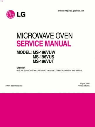 LG Microwave Oven Service Manual 68