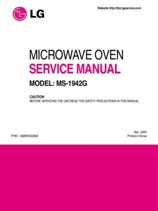 LG Microwave Oven Service Manual 86